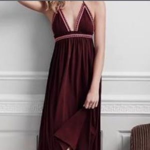 NWT EXPRESS burgundy hilo halter with pink trim!